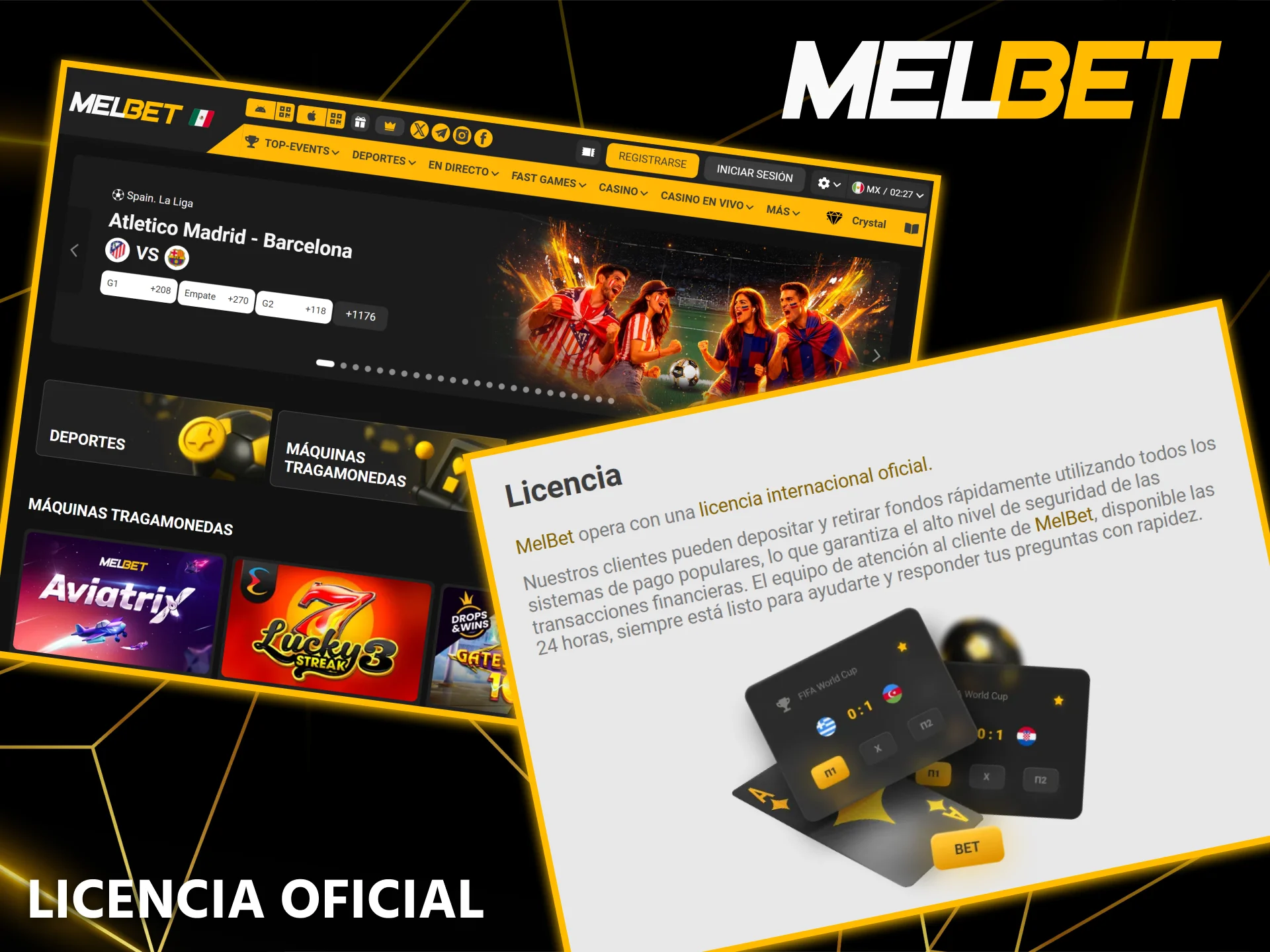La casa de apuestas Melbet opera bajo una licencia internacional, lo que garantiza una seguridad total.